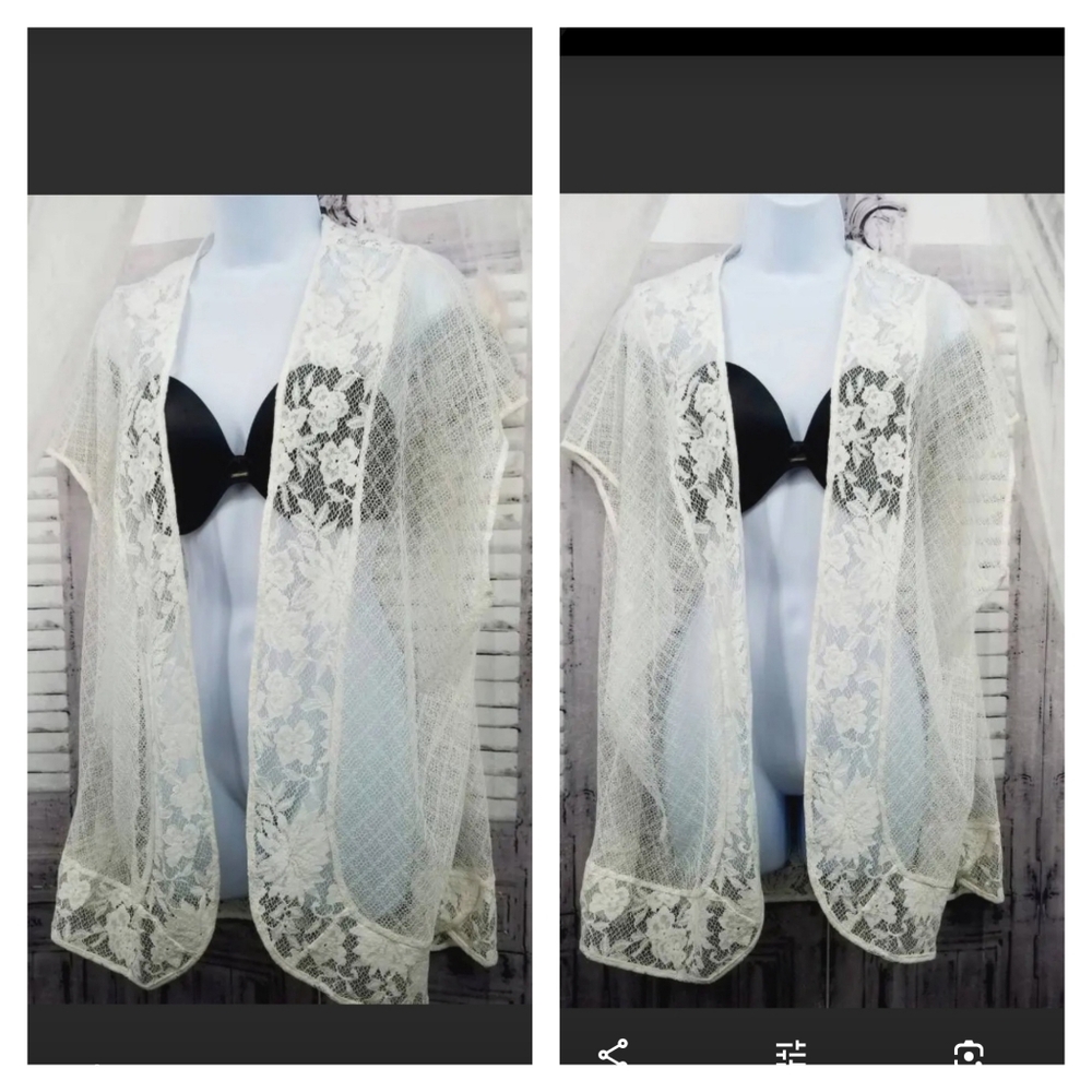 Victoria's Secret Cover-up Robe white NWT crochet boho